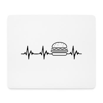 Burger Heartbeat - Mouse Pad (horizontal) - white - Front