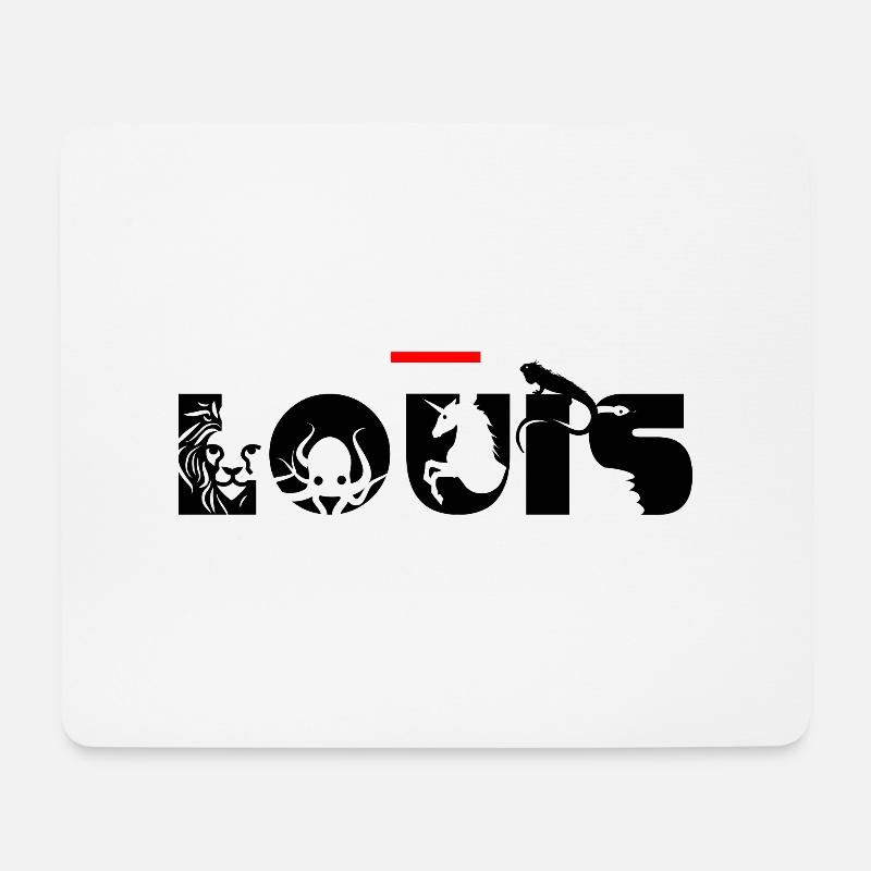 Louis - Mousepad (Querformat) - Weiß