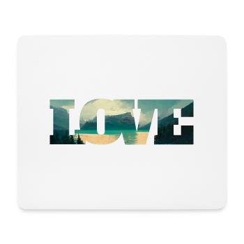 Nature in a love Wonderful lake - Mouse Pad (horizontal) - white - Front