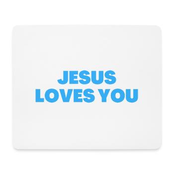 Jesus liebt dich - Christliche Zitate - Mousepad (Querformat) - Weiß - Vorne