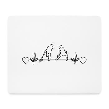 Joueur de hockey hockey floorball cadeau hockey sur gazon - Tapis de souris (format paysage) - blanc - Devant