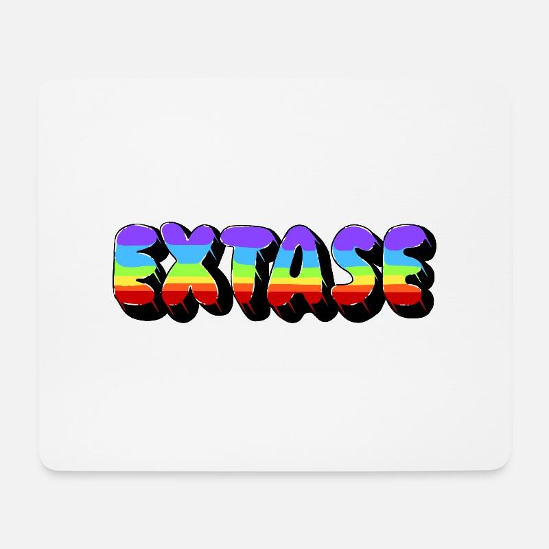 Regenbogen-Ekstase - Mousepad (Querformat) - Weiß