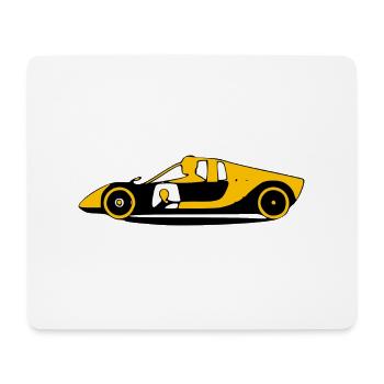 Voiture de sport - Tapis de souris (format paysage) - blanc - Devant