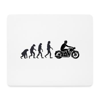 Motorradfahrer - Menschliche Evolution - Mousepad (Querformat) - Weiß - Vorne