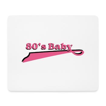 Année 80 baby - Tapis de souris (format paysage) - blanc - Devant