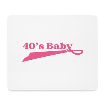 Année 40 baby - Tapis de souris (format paysage) - blanc - Devant