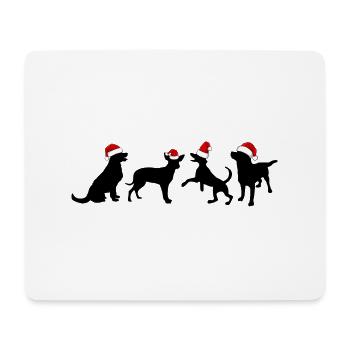 Hund Weihnachten. Weihnachtsgeschenk - Mousepad (Querformat) - Weiß - Vorne