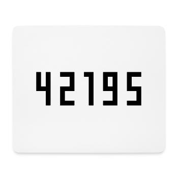 Marathon 42195 meters - Mouse Pad (horizontal) - white - Front