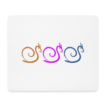 Snails - Mouse Pad (horizontal) - white - Front
