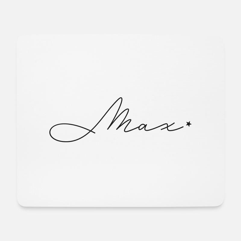 Name Max - Mousepad (Querformat) - Weiß