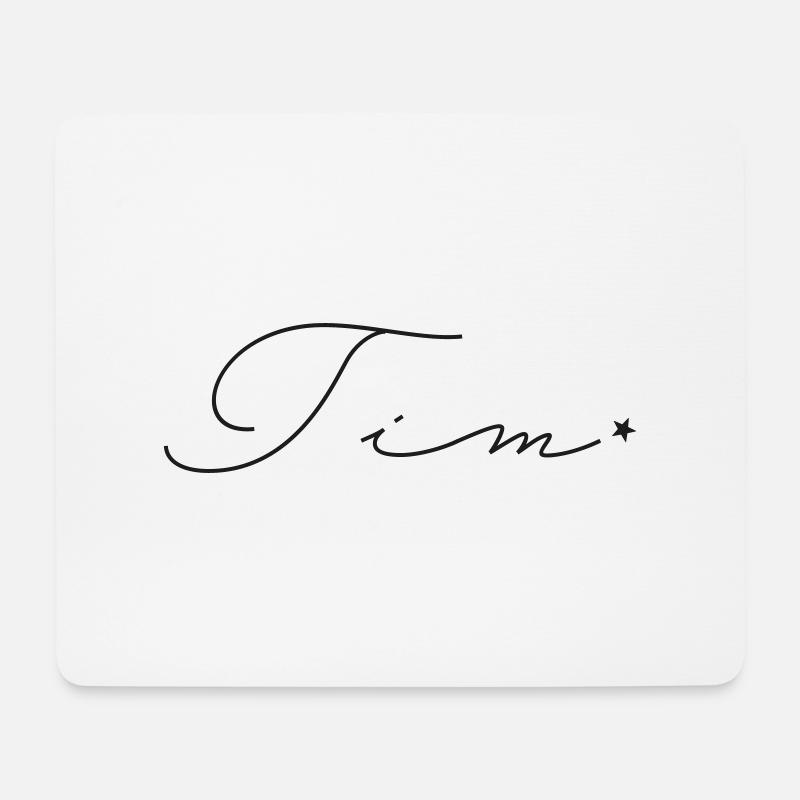 Name Tim - Mousepad (Querformat) - Weiß