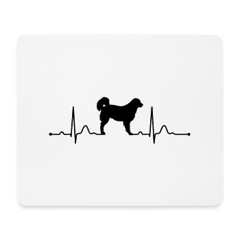 Pyrenäenberghund heartbeat Herzschlag Wilsigns - Mousepad (Querformat) - Weiß - Vorne