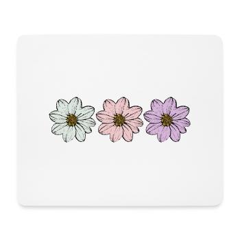Blume pastell Blume Blumen pastell Blumen flieder - Mousepad (Querformat) - Weiß - Vorne