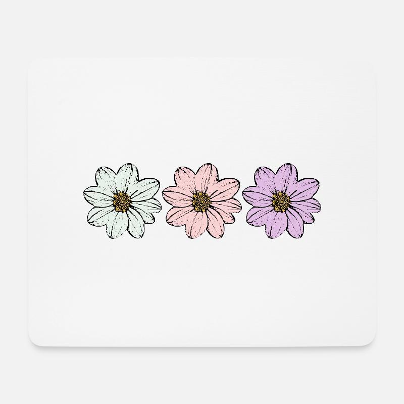 Blume pastell Blume Blumen pastell Blumen flieder - Mousepad (Querformat) - Weiß