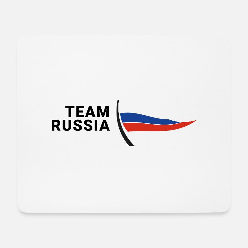 Team Russia - Mousepad (Querformat) - Weiß