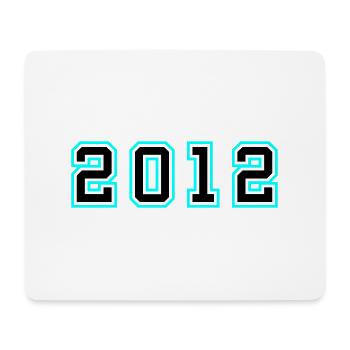 2012 Année Anniversaire - Tapis de souris (format paysage) - blanc - Devant