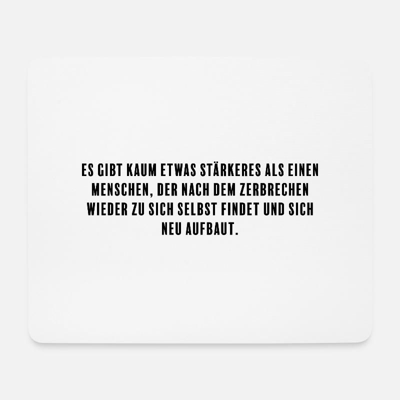 Stärke in der Zerbrechlichkeit - deine wahre Größe - Mousepad (Querformat) - Weiß