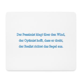 Seglerspruch - Mousepad (Querformat) - Weiß - Vorne