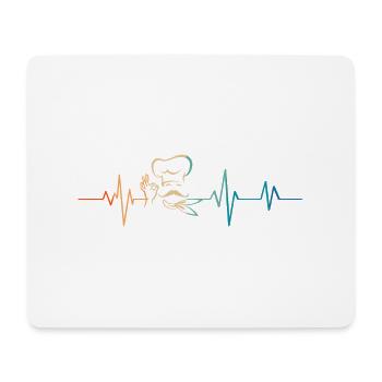 Heartbeat Retro Chef - Mouse Pad (horizontal) - white - Front