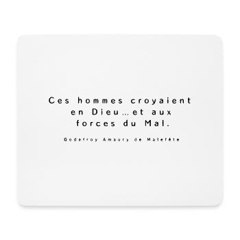 Visiteurs (citation) - Tapis de souris (format paysage) - blanc - Devant