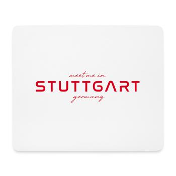 Stuttgart T-Shirt – Heimat & Skyline Style - Mousepad (Querformat) - Weiß - Vorne