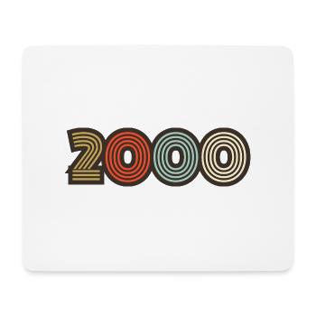2000 retro vintage - Mouse Pad (horizontal) - white - Front