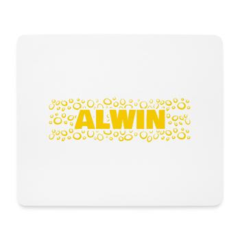 Alwin comme prénom - Tapis de souris (format paysage) - blanc - Devant