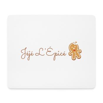 Logo marque Jéjé L'Épicé - Tapis de souris (format paysage) - blanc - Devant