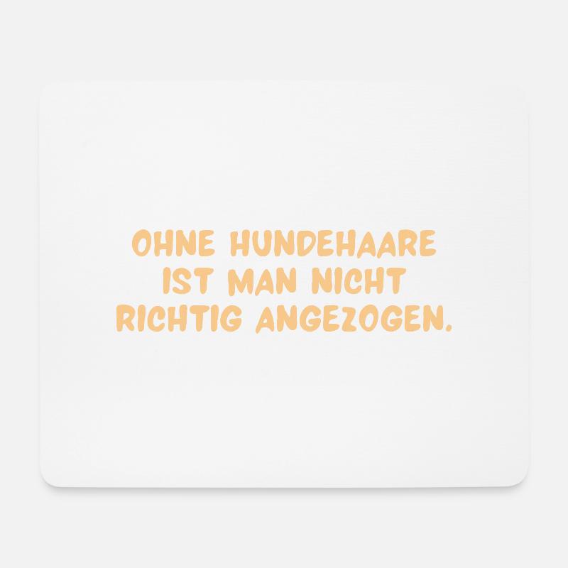 Fell auf dem Shirt? Ganz normal - Mousepad (Querformat) - Weiß
