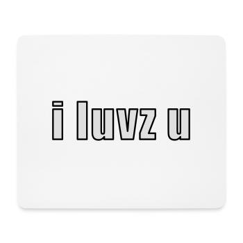 i luvz u - Tapis de souris (format paysage) - blanc - Devant