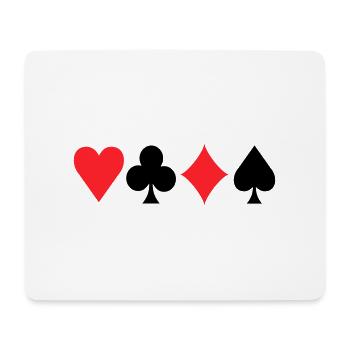 Poker Signs - Mousepad (Querformat) - Weiß - Vorne