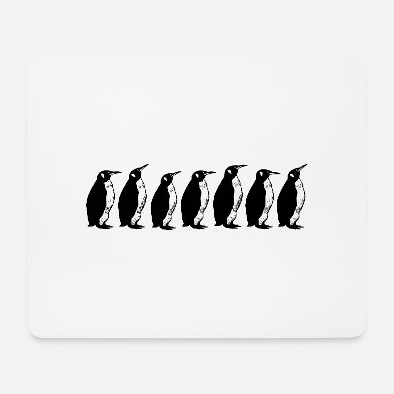 pinguine - Mousepad (Querformat) - Weiß