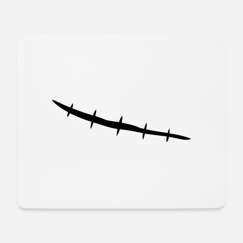 stitched_scar - Mouse Pad (horizontal) - white