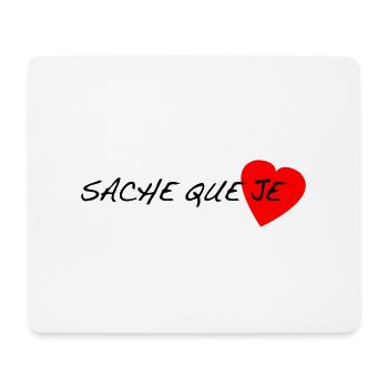 sache_que_je - Tapis de souris (format paysage) - blanc - Devant