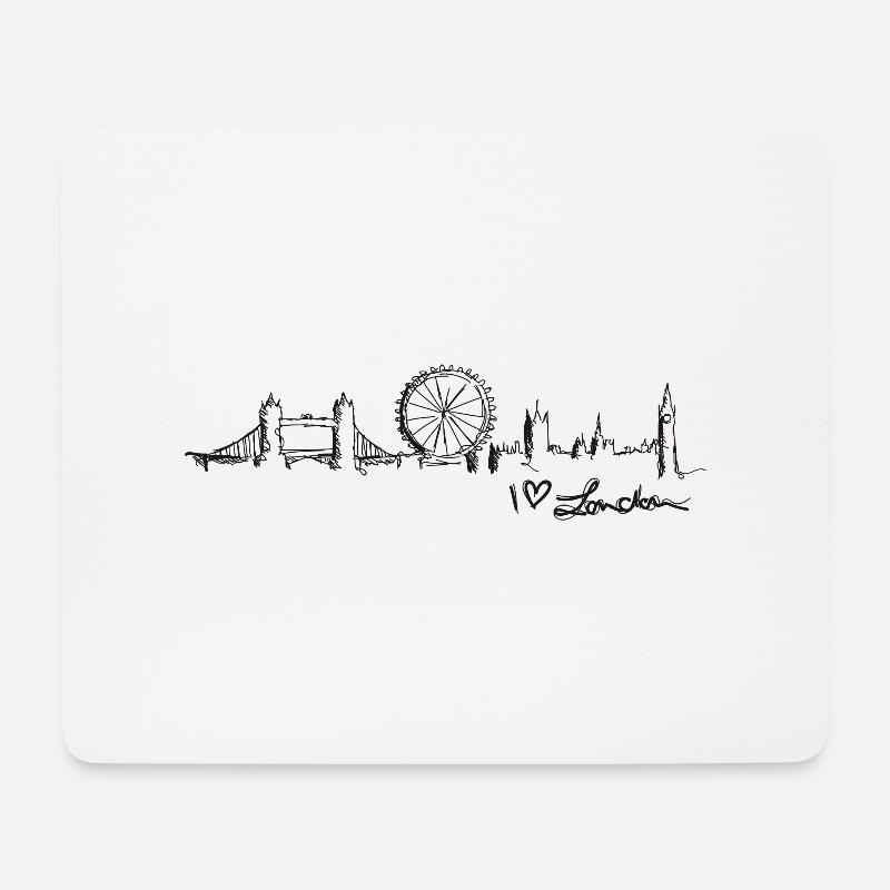 london - Mousepad (Querformat) - Weiß