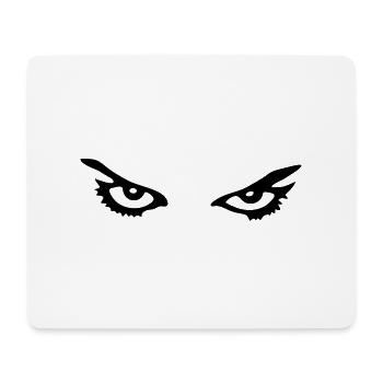 Böser Blick - Line - Mousepad (Querformat) - Weiß - Vorne
