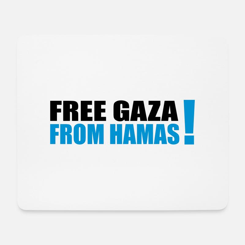 free gaza from hamas - Mousepad (Querformat) - Weiß