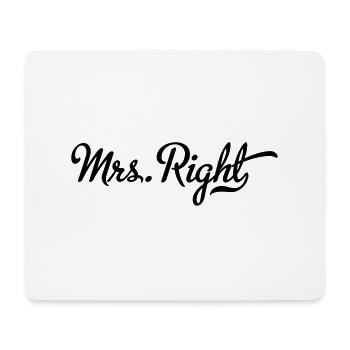Mrs. Right - Mouse Pad (horizontal) - white - Front