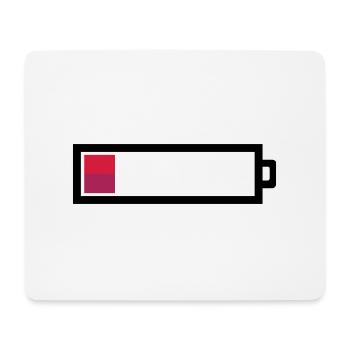 Empty Battery - Mouse Pad (horizontal) - white - Front