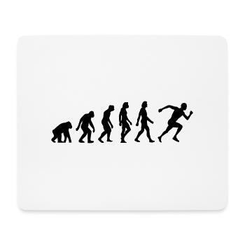 Die Evolution von Laufen - Mousepad (Querformat) - Weiß - Vorne
