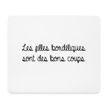 Les filles bordéliques... - Tapis de souris (format paysage) - blanc - Devant