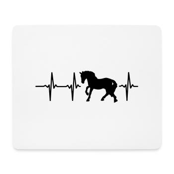 EIN HERZ FÜR PFERDE! - Mousepad (Querformat) - Weiß - Vorne