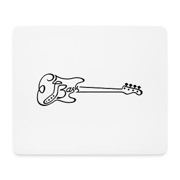 E-Bass - Mousepad (Querformat) - Weiß - Vorne