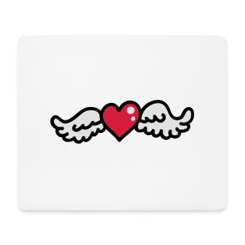 Heart Wings 3 - Mouse Pad (horizontal) - white - Front
