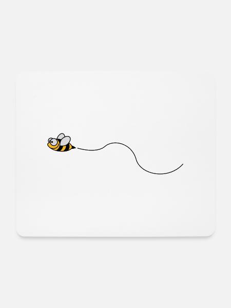 biene_3c - Mousepad (Querformat) - Weiß