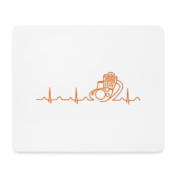 SR500 TX500 Heartbeat orange - Mousepad (Querformat) - Weiß - Vorne