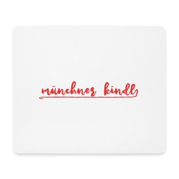 Münchner Kindl Logo || Rot ohne Herz - Mousepad (Querformat) - Weiß - Vorne