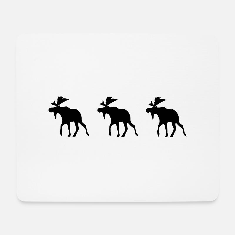 drei elche - Mousepad (Querformat) - Weiß