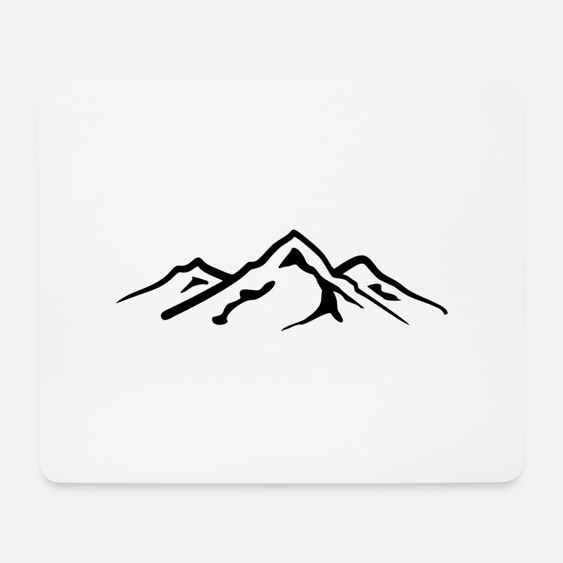 Montagne - Mountain, Mountains - Tapis de souris (format paysage) - blanc