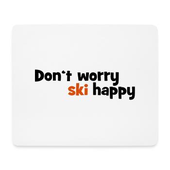 ski - Mousepad (Querformat) - Weiß - Vorne